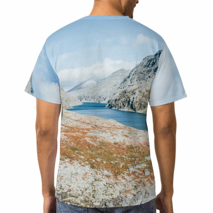yanfind Adult Full Print T-shirts (men And Women) Snow Winter Lake High Travel Rock Outdoors Valley Hike Barbaric