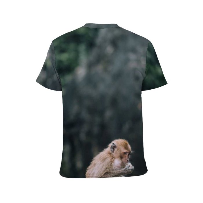 yanfind Adult Full Print T-shirts (men And Women) Wood Tree Travel Rock Monkey Outdoors Wild Jungle Wildlife Primate Climb