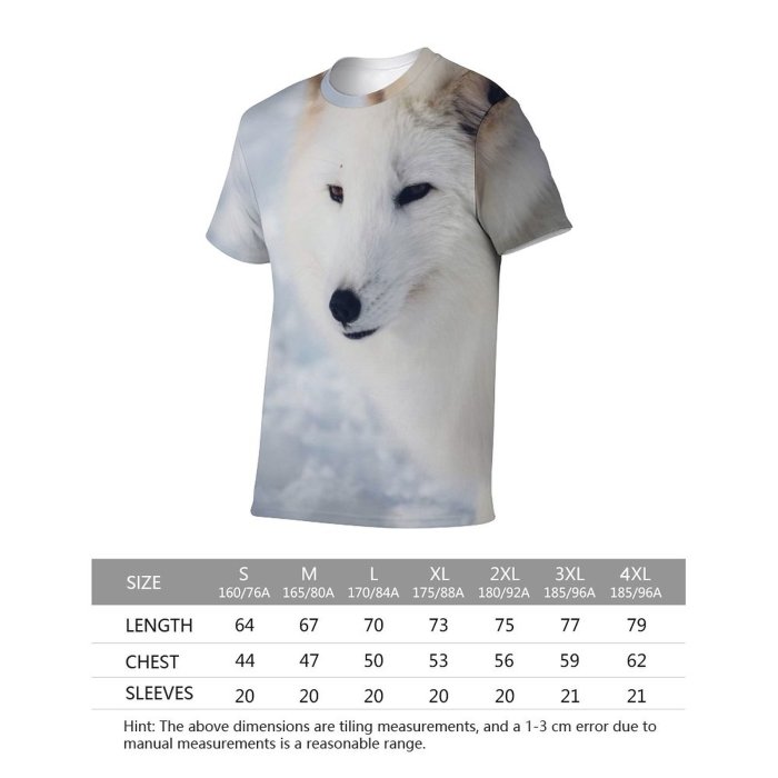 yanfind Adult Full Print T-shirts (men And Women) Snow Winter Dog Cute Fur Wolf Portrait Outdoors Wildlife Frosty Daylight