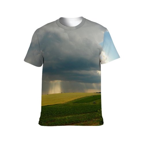 yanfind Adult Full Print Tshirts (men And Women) Fields Harvest Sky Clouds Light Landscape Bspo06