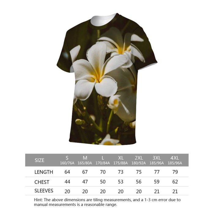 yanfind Adult Full Print T-shirts (men And Women) Summer Garden Leaf Flora Growth Blooming Tropical Zen Flores Delicate