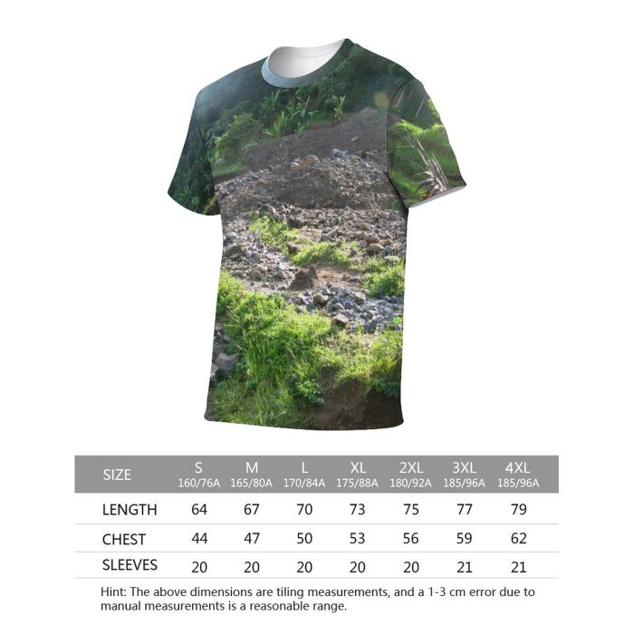 yanfind Adult Full Print T-shirts (men And Women) Landscape Trees Plants Stone Rocks Sand