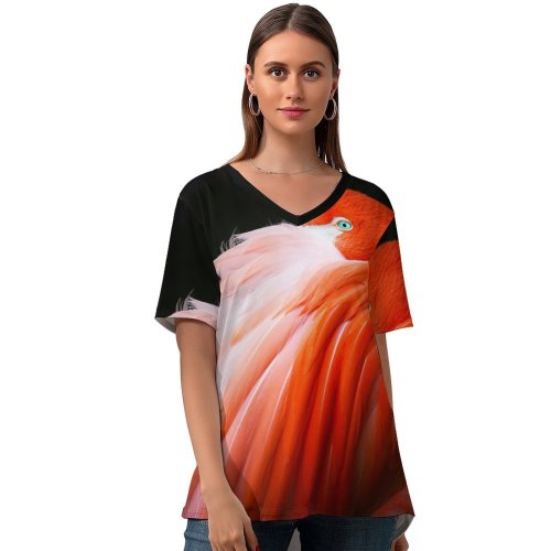 yanfind V Neck T-shirt for Women Pro Display XDR Summer Top  Short Sleeve Casual Loose