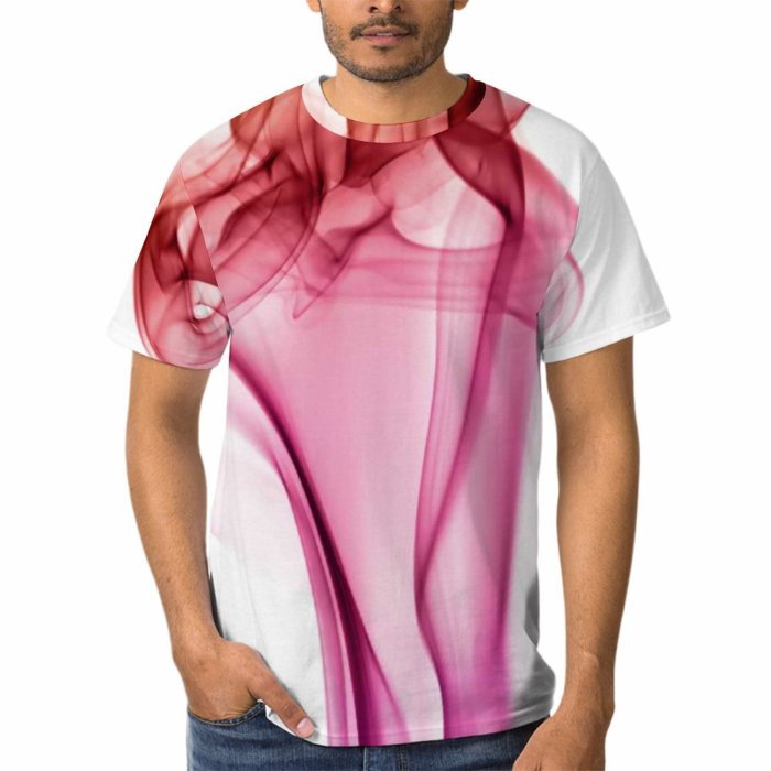 yanfind Adult Full Print Tshirts (men And Women) Abstract Aroma Art Curve Dynamic Elegant Flow form Incense Magic Motion