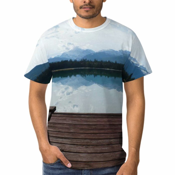 yanfind Adult Full Print Tshirts (men And Women) Alpine Meadows Mountains Rockies Landscape