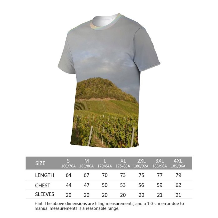 yanfind Adult Full Print T-shirts (men And Women) Landscape Storm Countryside Hill Agriculture Grass Tree Fall Travel Grassland