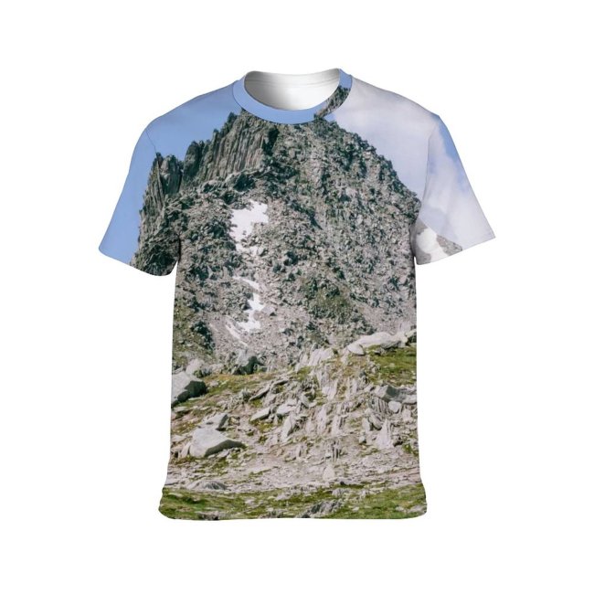 yanfind Adult Full Print T-shirts (men And Women) Landscape Hill Grass High Travel Outdoors Valley Tourism Rocky Scenic Hike