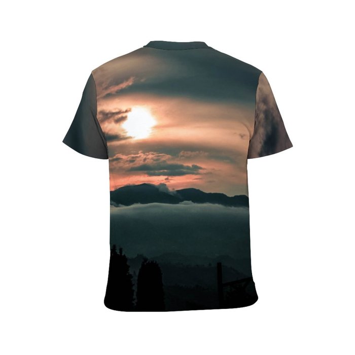yanfind Adult Full Print T-shirts (men And Women) Late Afternoon Landscape Sky Clouds Dusk