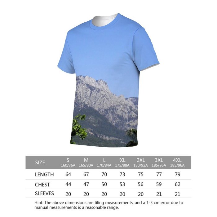 yanfind Adult Full Print T-shirts (men And Women) Landscape Tautus Mountains Antalya Panorama