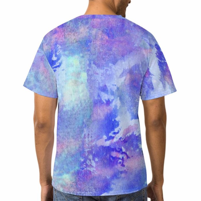 yanfind Adult Full Print T-shirts (men And Women) Abstract Art Artistic Autumn Backdrop Blank Colorful Colour Creative Dab Daub Decoration-