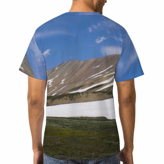 yanfind Adult Full Print Tshirts (men And Women) Alpine Valley Mountains Rockies Landscape