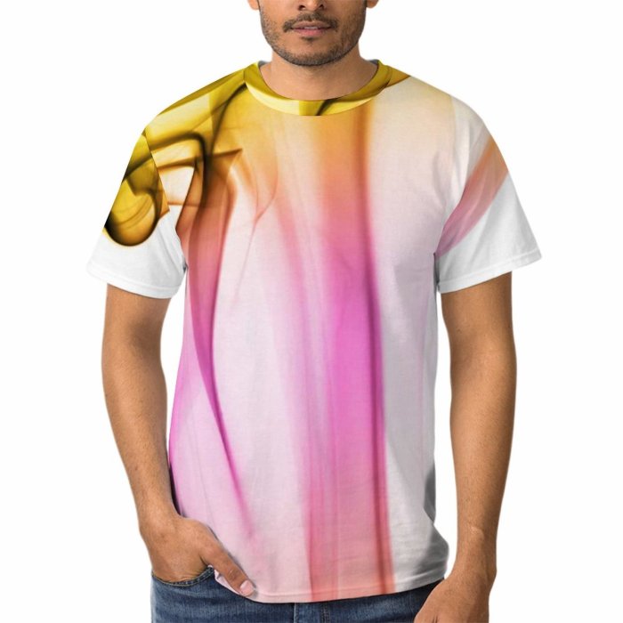 yanfind Adult Full Print Tshirts (men And Women) Abstract Aroma Art Curve Dynamic Flow form Incense Magic Motion Smell