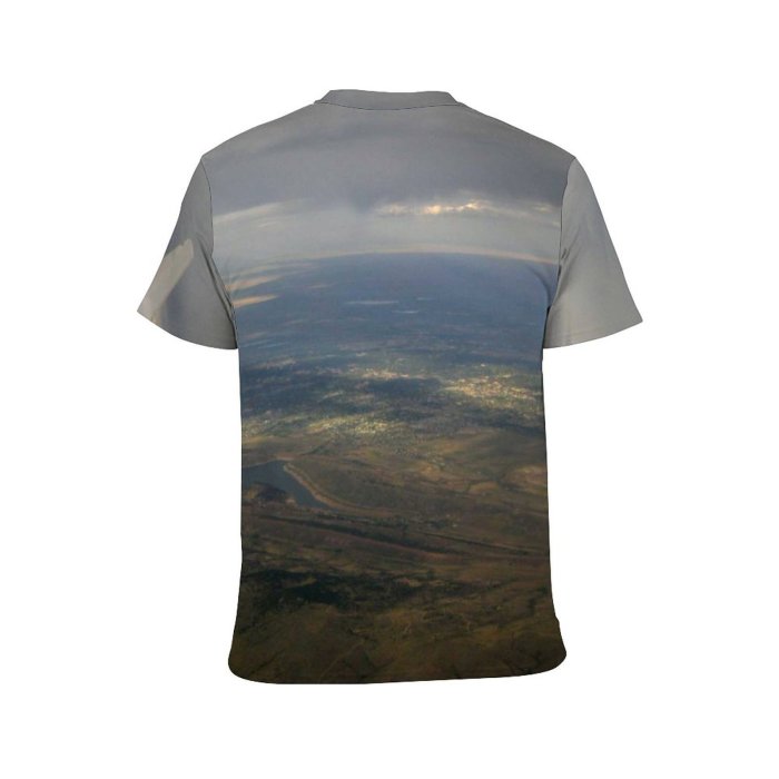 yanfind Adult Full Print Tshirts (men And Women) Aerial Flight Landscape Wing Terrain
