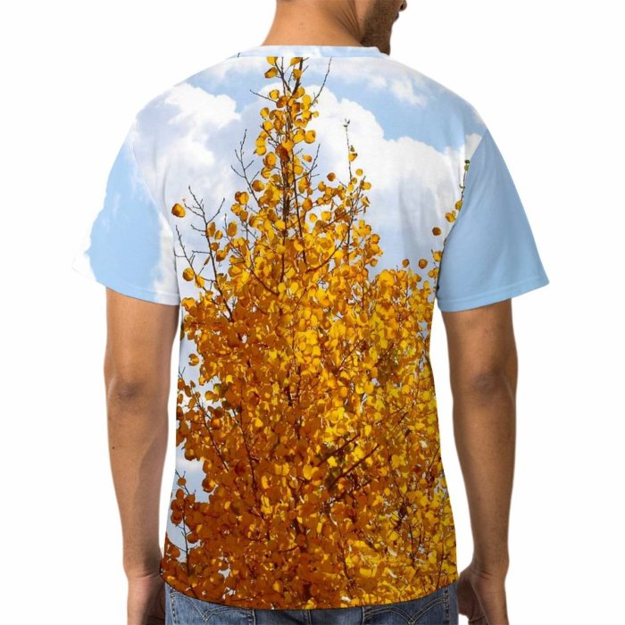 yanfind Adult Full Print Tshirts (men And Women) Leaves Leaf Fall Autumn Foliage Sky Clouds