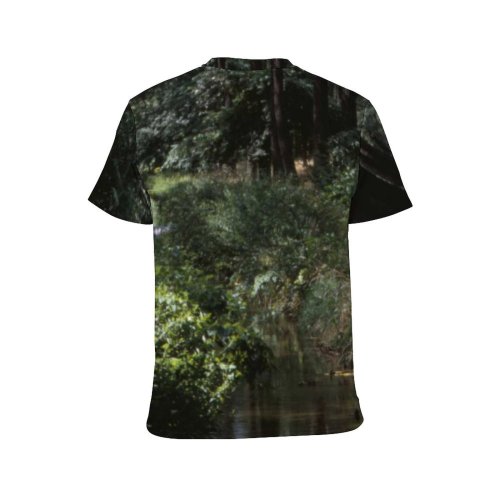 yanfind Adult Full Print T-shirts (men And Women) Landscape Trees Woods Forest River