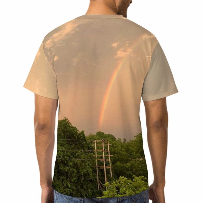 yanfind Adult Full Print T-shirts (men And Women) Wood Light Dawn Landscape Sunset Storm Summer Grass Tree Fall