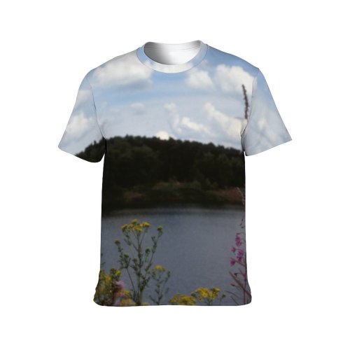 yanfind Adult Full Print Tshirts (men And Women) Landscape Woods Trees Flowers Lake Sky Clouds