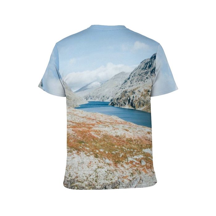 yanfind Adult Full Print T-shirts (men And Women) Snow Winter Lake High Travel Rock Outdoors Valley Hike Barbaric