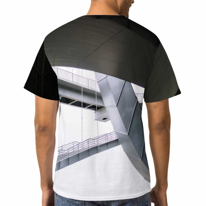 yanfind Adult Full Print T-shirts (men And Women) Light Building Airport Travel Concrete Perspective Expression Contemporary