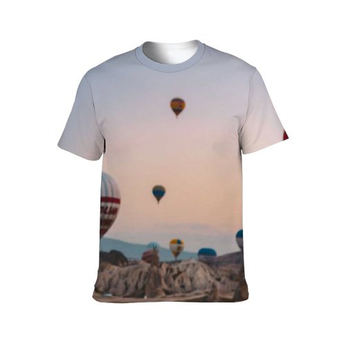 yanfind Adult Full Print T-shirts (men And Women) Vehicle Architecture Freedom Hot Travel Balloon Adventure Outdoors Aircraft Recreation Levitation
