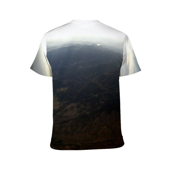 yanfind Adult Full Print Tshirts (men And Women) Aerial Flight Landscape Mountains Terrain Sky Clouds