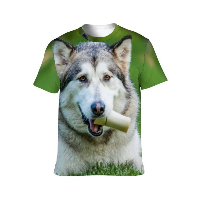 yanfind Adult Full Print T-shirts (men And Women) Portrait Big Bone Canidae Carnivore Depth Field Dog Fur Furry Hunter