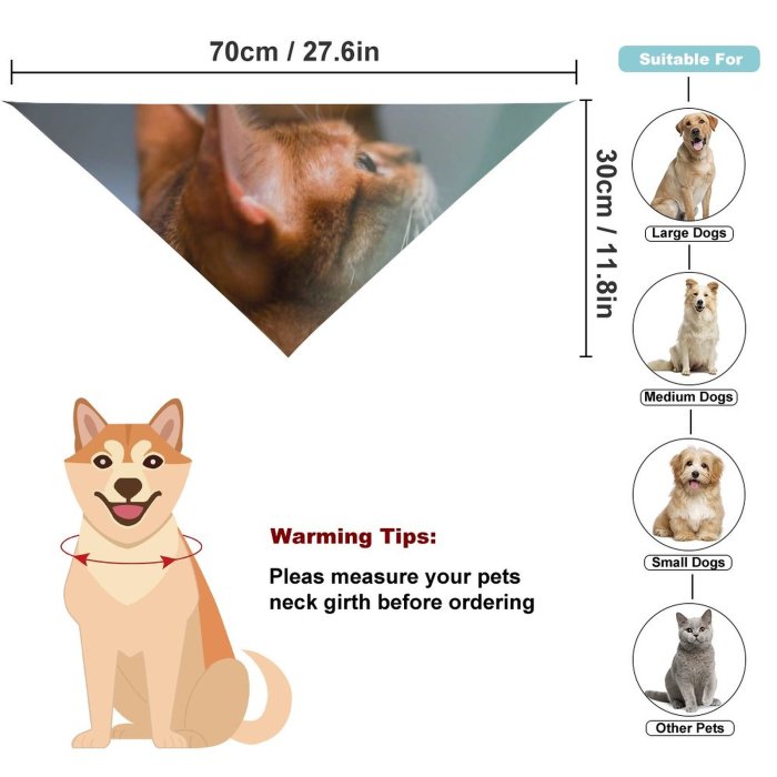 Pet Scarf  Kerchiefs Accessories for Small to Large Dogs Cats