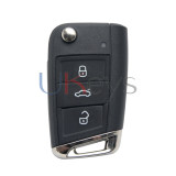Keyless Flip remote key 3 Buttons 434MHz ID48 Chip Uncut HU66 Blade For VW Volkswagen MQB Golf VII Golf 7 MK7 Skoda Octavia A7