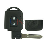 Smart Card key shell 2 button for Nissan Micra