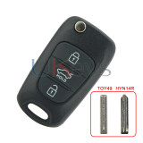 Flip key shell 3 button for Hyundai I20 I30 2008-2012