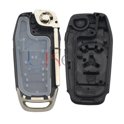 Flip key shell 2 button HU101 for Ford Ranger Ecosport 2016-2018