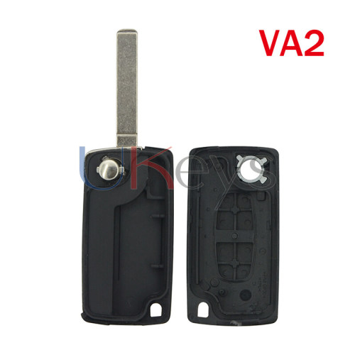 CE0523 remote key shell 2 button VA2/HU83 for Peugeot 207 307 407 807 Citroen C2 C3 C4 C5 C8