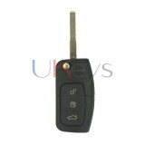 Flip key shell 3 button HU101 for Ford Fiesta Focus Mondeo C-Max S-Max 2004-2012