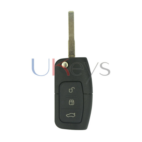 Flip key shell 3 button HU101 for Ford Fiesta Focus Mondeo C-Max S-Max 2004-2012