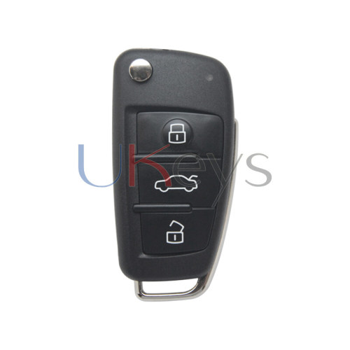 PN 8P0 837 220 D flip remote key 3 button 434Mhz ID48 chip for Audi A3 S3 TT 2007-2012 8P0837220D