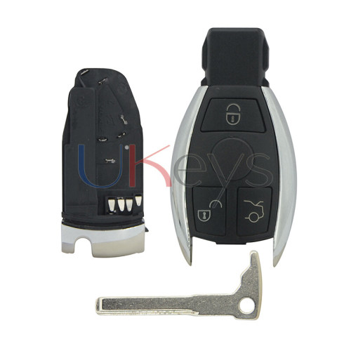 IYZDC07 BGA Smart key shell 3 button with battery holder for Mercedes Benz E Class S Class C Class Sl Class CL Class 2000-2014