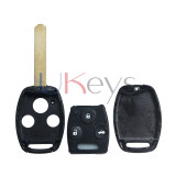 FCC HLIK-1T/ HLIK-2T remote key  3 button 433Mhz with electronic ID46 chip for Honda City Fit Jazz Odyssey Fleed 2008-2015