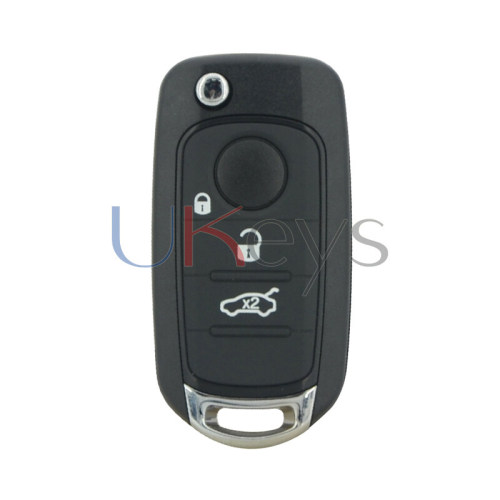 New flip key shell 3 button for Fiat 500 500X 500L