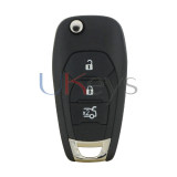 Flip remote key shell 3 button HU100 blade for Chevrolet Cruze Aveo 2014-2017