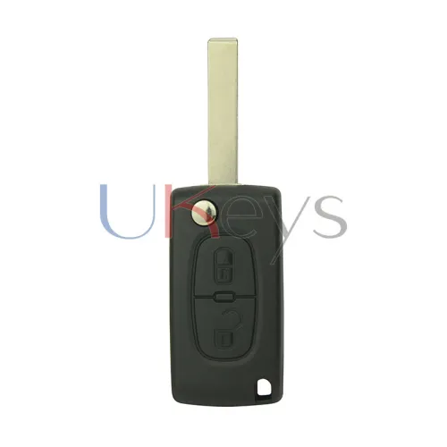 CE0536 flip key 2 button HU83 blade 434Mhz ASK PCF7961 chip for Peugeot 107 207 307 308 407 607 Citroen C2 C3 C4 C5 C6 C8
