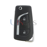 PN 89070-12A20 Flip key shell 2 button TOY43 for Toyota Corolla
