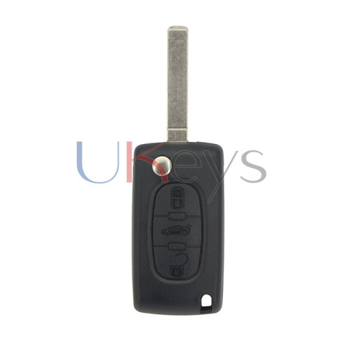 CE0523 flip key VA2 434Mhz 3 button middle trunk ID46 PCF7941 chip ASK for Peugeot 107 207 307 308 407 607 Citroen C2 C3 C4 C5 C6 C8