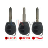 Remote key shell 2 button for Suzuki Grand Vitara Swift Ignis