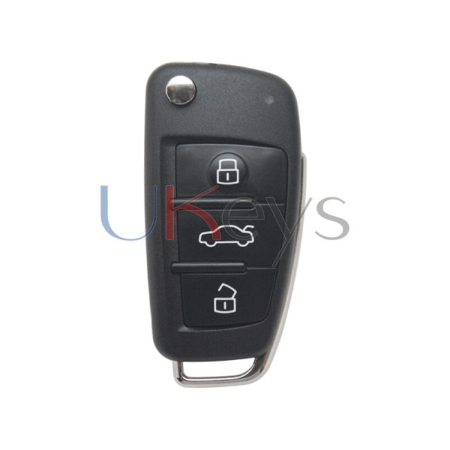 Flip key shell 3 button for Audi A3 A4 A6 A7 TT Q5 Q7 2007-2012