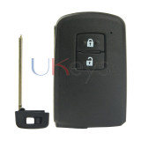 Smart key shell 2 button for Toyota Camry Avalon Auris Yaris P/N 89904-0D130 BA7EQ