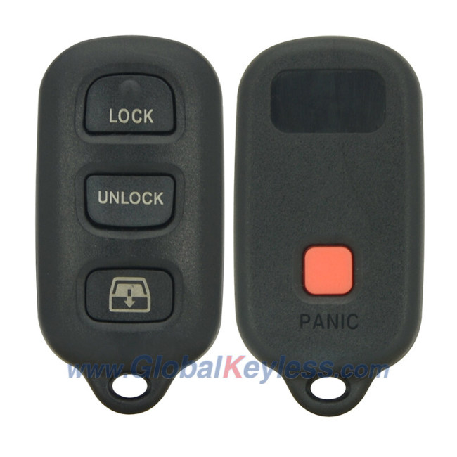 (with round back inside)FCC HYQ1512Y Remote fob shell 4button for Toyota 4Runner Sequoia 2001-2007 HYQ1512P HYQ12BBX HYQ12BAN