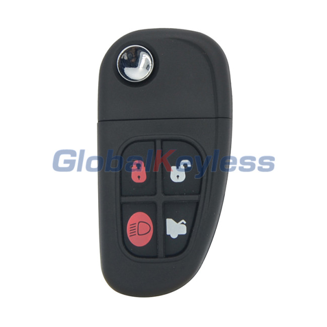 FCC NHVWB1U241 Flip remote key shell 4 button FO21 blade for Jaguar X S XJ XK TYPE 2002 2003 2004 2005 2006 2007 2008
