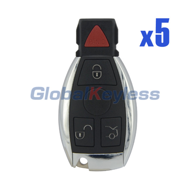 IYZDC11 Smart key 4 button 315Mhz BGA for Mercedes E350 C350 ML350 SLK350 GLK350 2009-2012 IYZDC07 IYDC10 (Pack of 5)