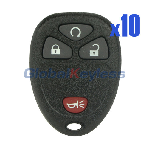 (with battery holder)FCC OUC60270 OUC60221 Remote fob shell 4 button for GMC Acadia Savana Sierra Yukon (Pack of 10)