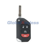 2018-2021 Jeep Wrangler Gladiator / 4-Button Smart Flip Key Shell / PN: 68416784AA / OHT1130261 / SIP22